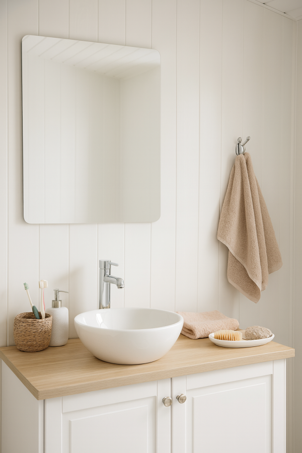 Белая лакированная глянцевая панель ПВХ 2600x375x9 м