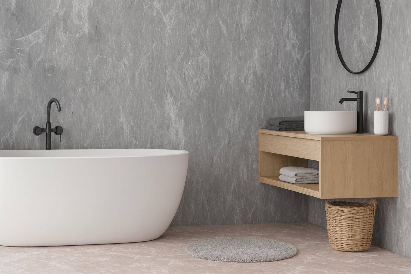 Стоун  серый 2700x250x9 мм