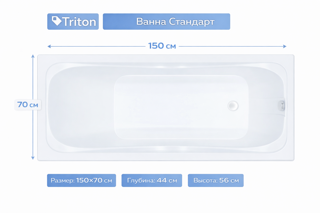 Ванна Стандарт 150х70 Triton