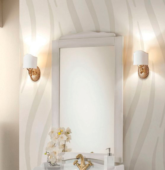 Зеркало Cezares Lorenzo 65 bianco patinato