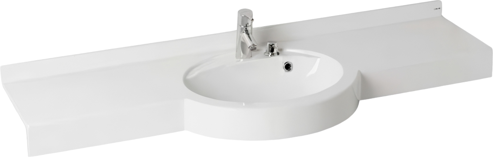 Мебельная раковина AQUATON Отель 150 подвесная, белая, прямоугольная, искусственный мрамор