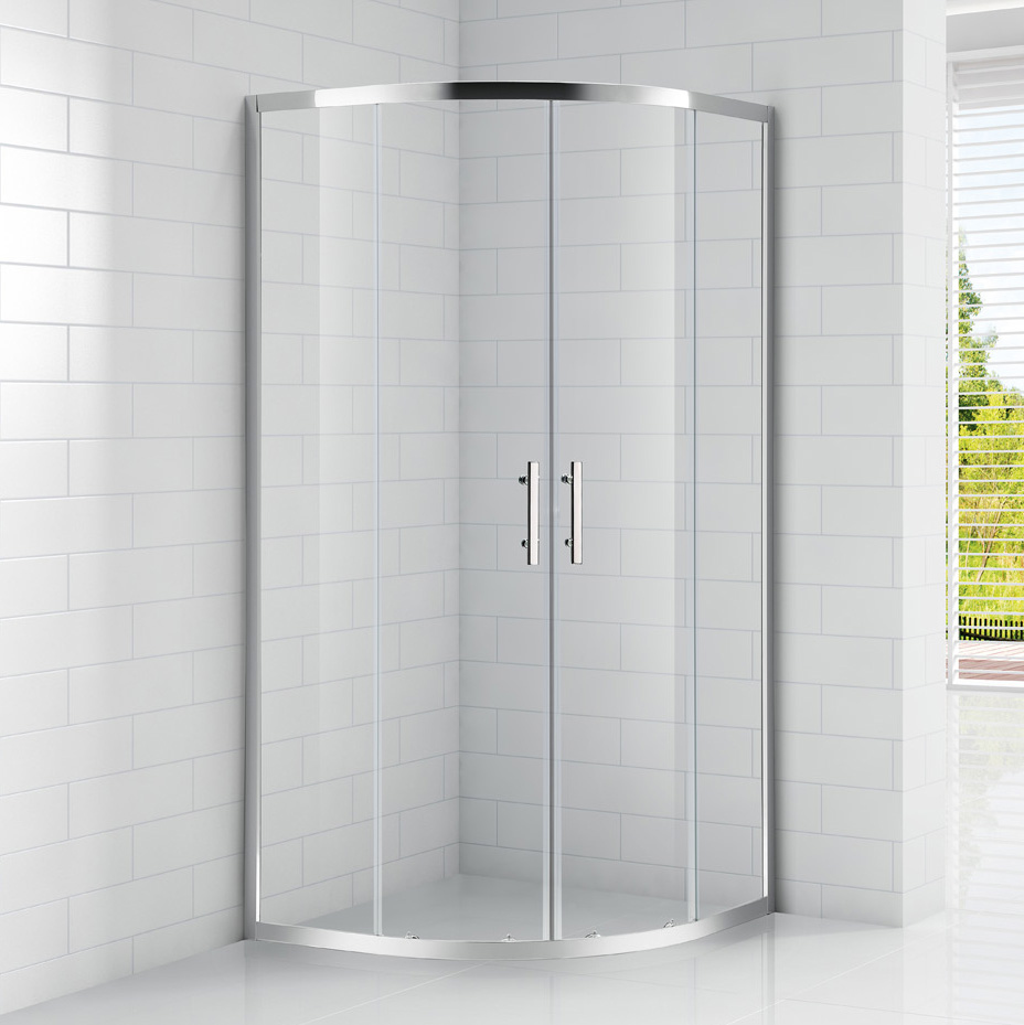 Душевой уголок Cezares Eco O-R-2 90x90, профиль хром, стекло прозрачное