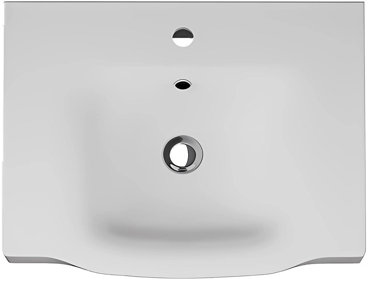 Мебельная раковина AM.PM Like 65 накладная, белая, прямоугольная, фарфор