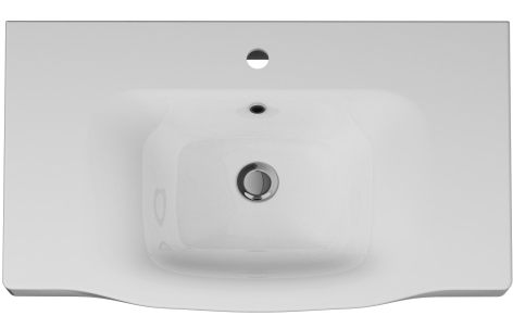 Мебельная раковина AM.PM Like 80 накладная, белая, прямоугольная, фарфор