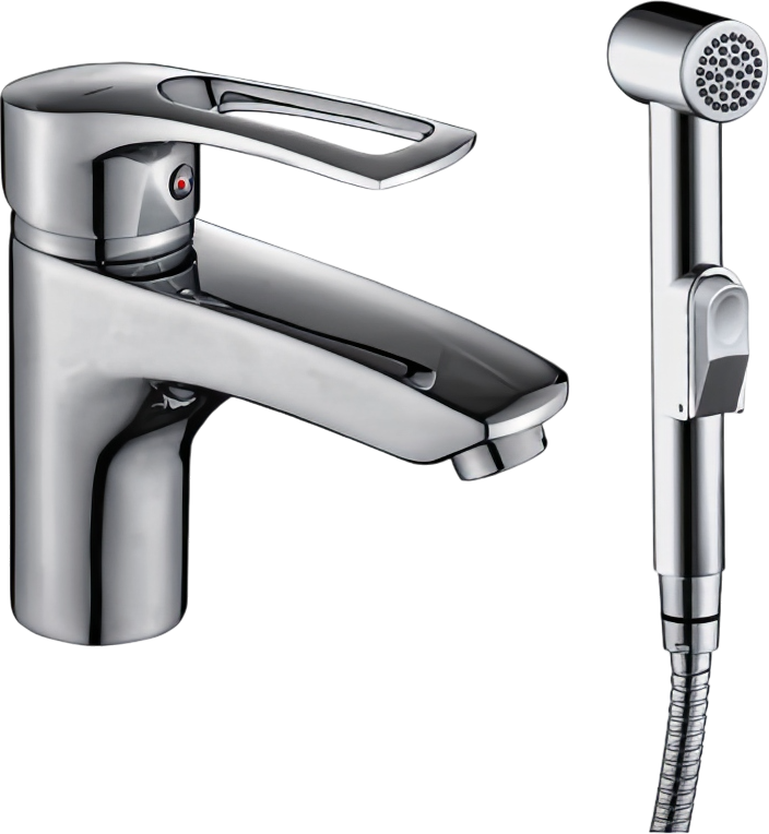 Комплект для раковины Rossinka T T40-15 с гигиеническим душем