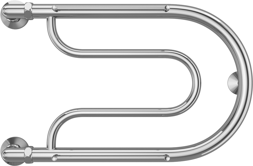 Полотенцесушитель водяной Terminus Фокстрот 4620768881237 35x50 см, нержавеющая сталь полированная, U-образный