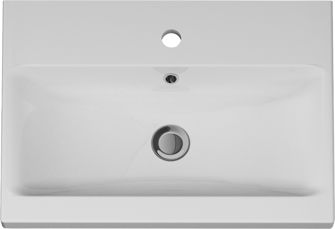 Мебельная раковина AM.PM Gem 61 накладная, белая, прямоугольная, фарфор