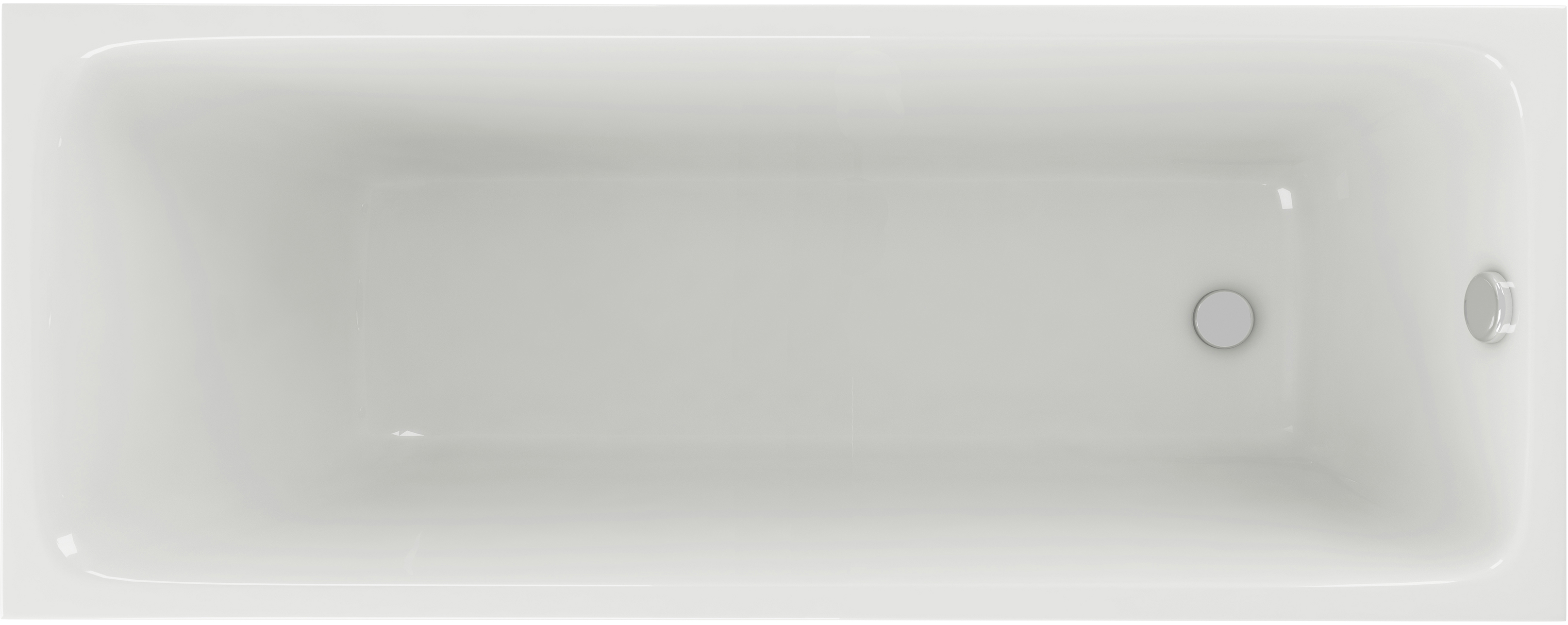 Акриловая ванна AQUATEK Мия 165x70 см, пристенная, белая, на ножках