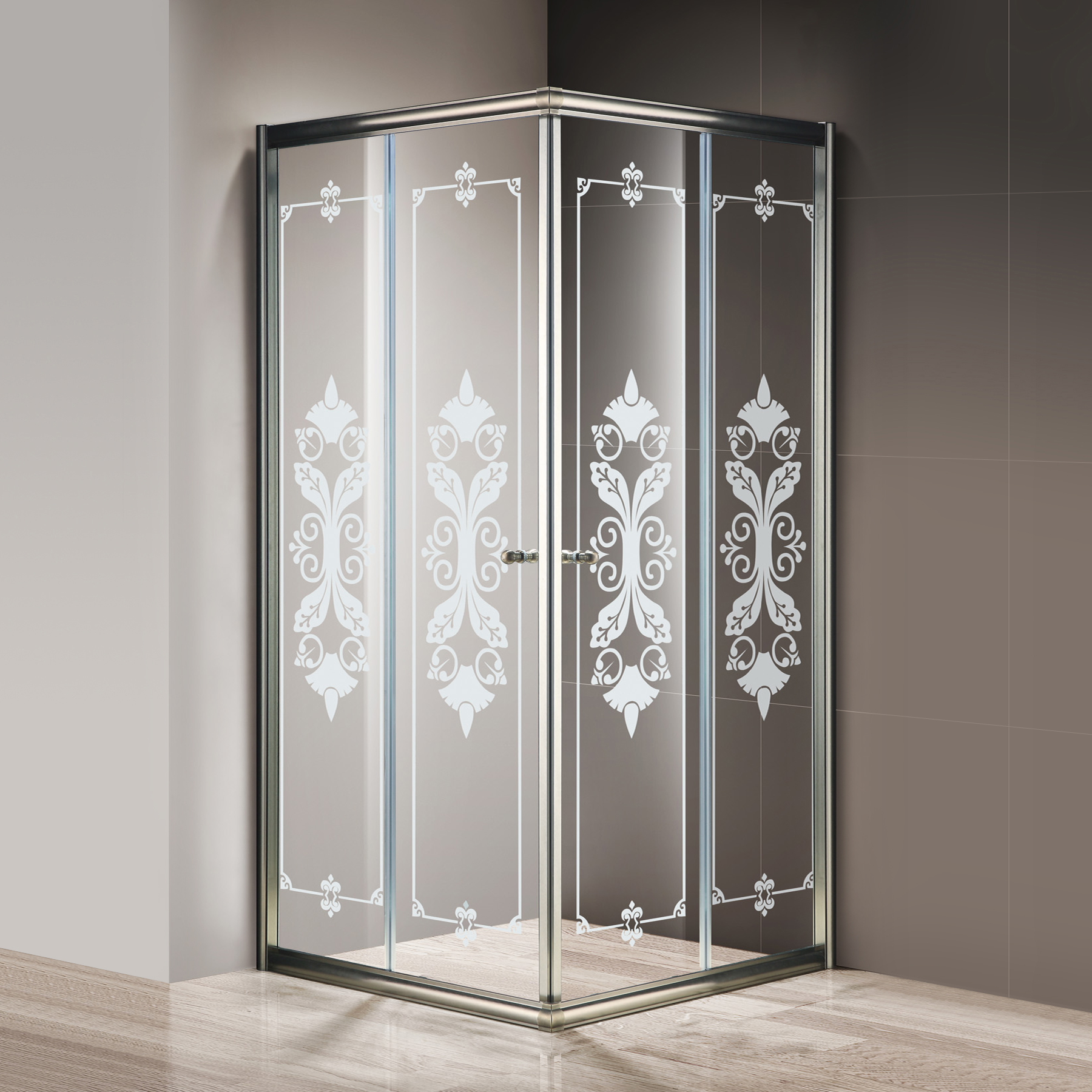 Душевой уголок Cezares Giubileo -A-2-100 стекло с узором, бронза