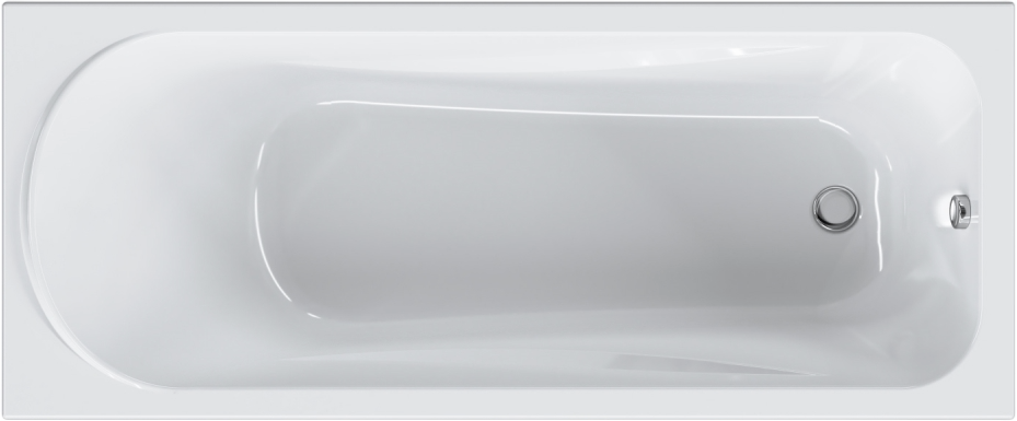 Акриловая ванна AM.PM Sense 170x70 см, пристенная, белая, с каркасом