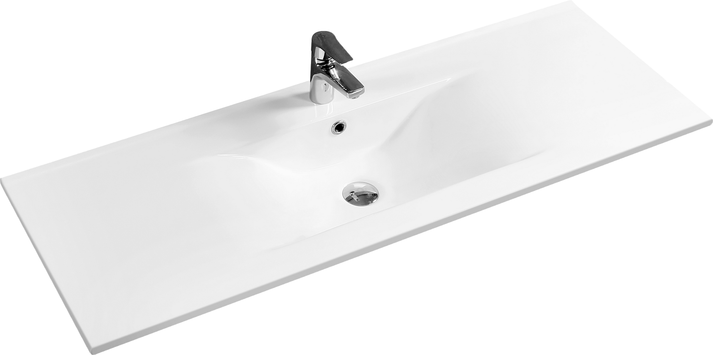 Мебельная раковина Sanvit 9120 D 121 накладная, белая, прямоугольная, фаянс