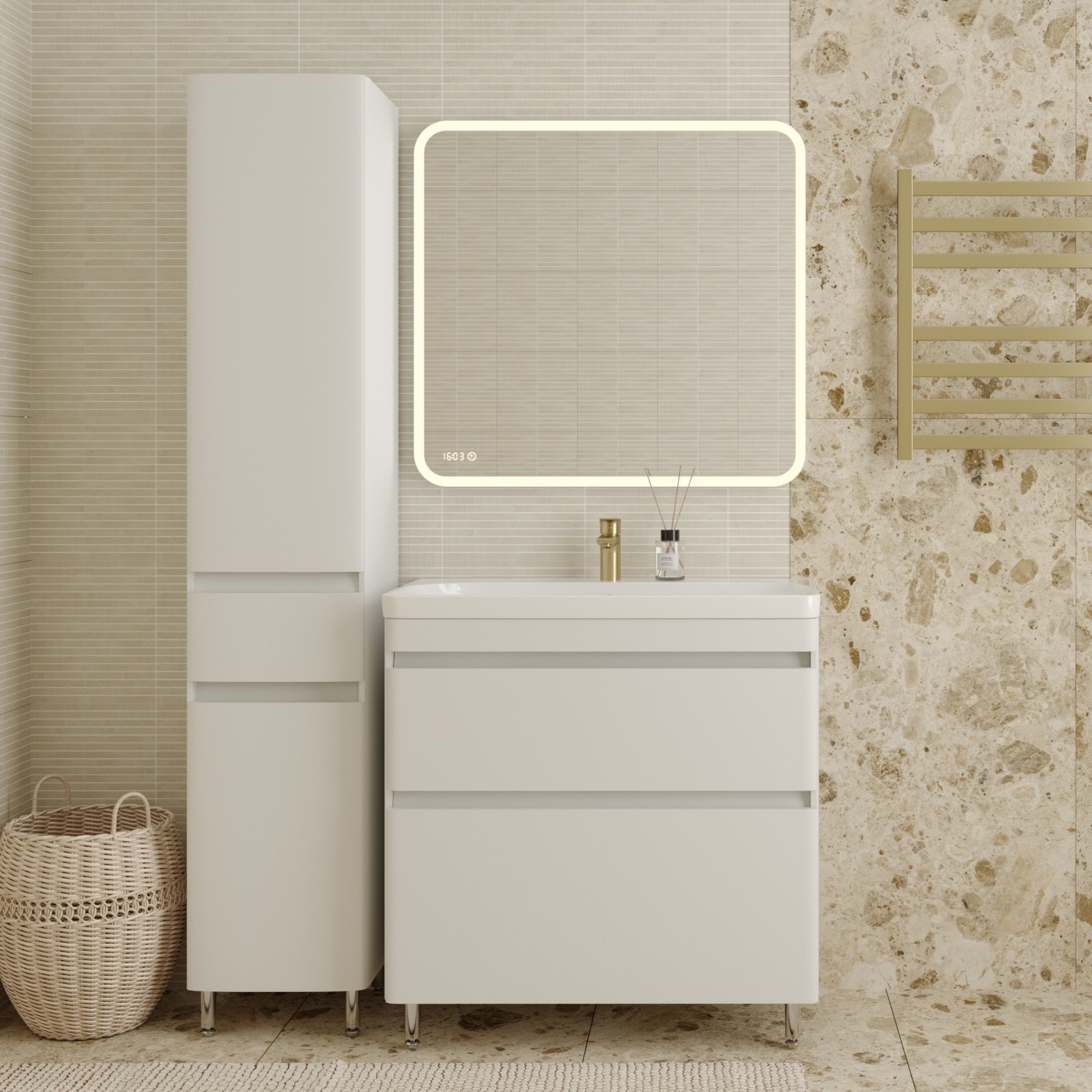 Мебель для ванной комнаты Style Line Атлантика 80 Люкс Plus, напольная, антискрейч