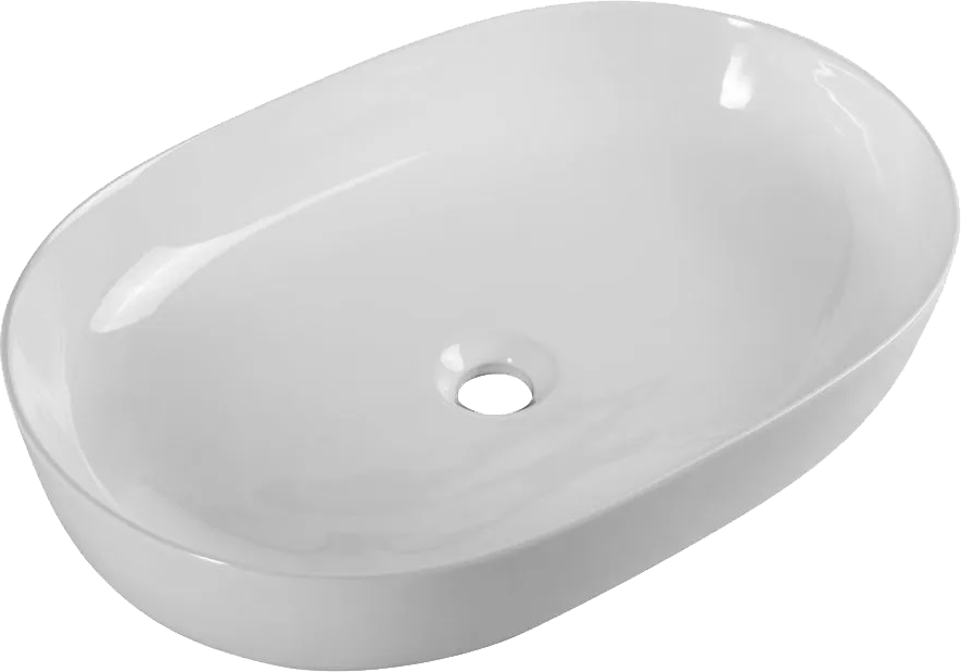 Накладная раковина BelBagno BB1348 61 белая, овальная, фаянс