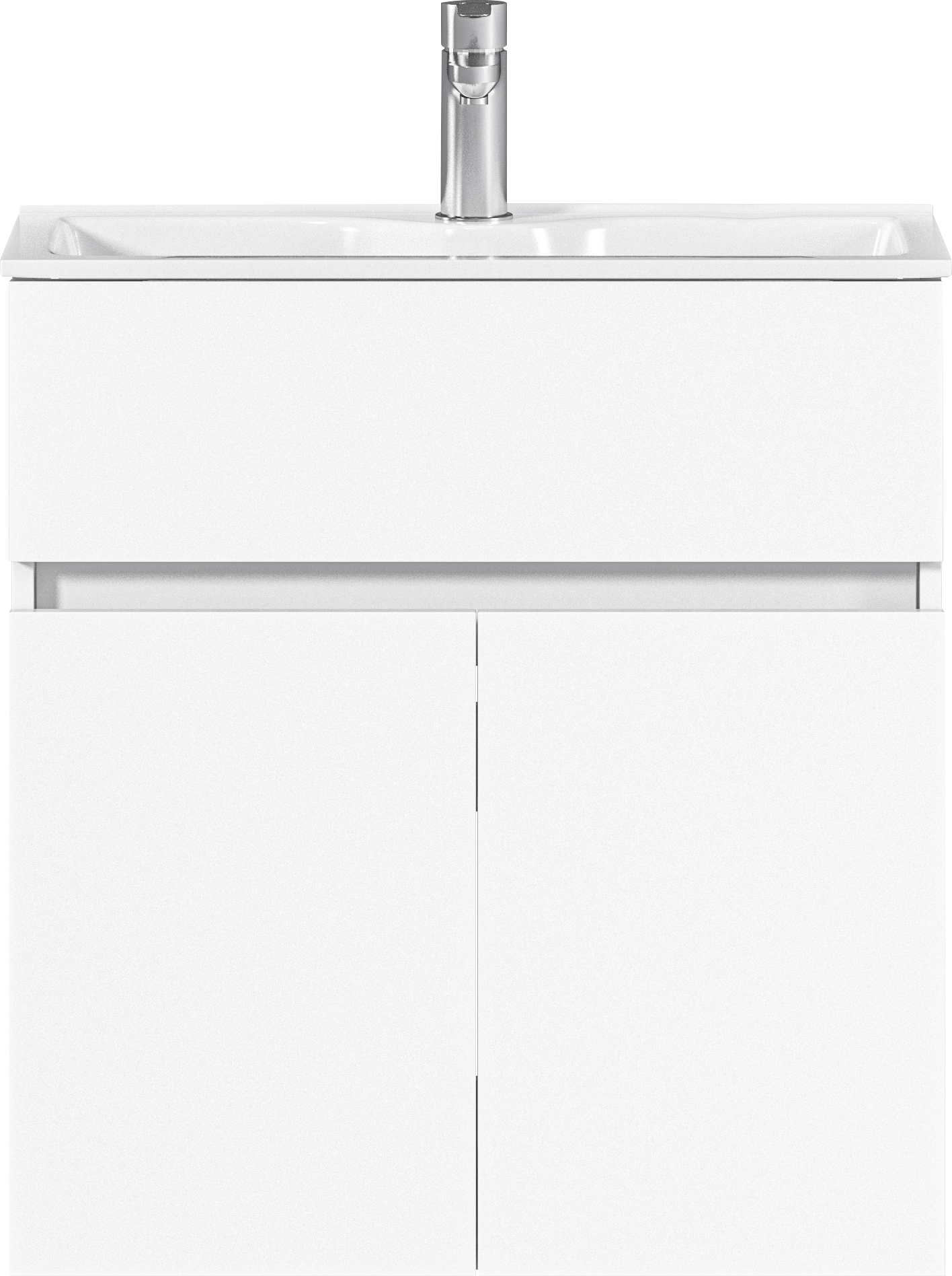 Тумба с раковиной 1MarKa Mira 60 белый глянец