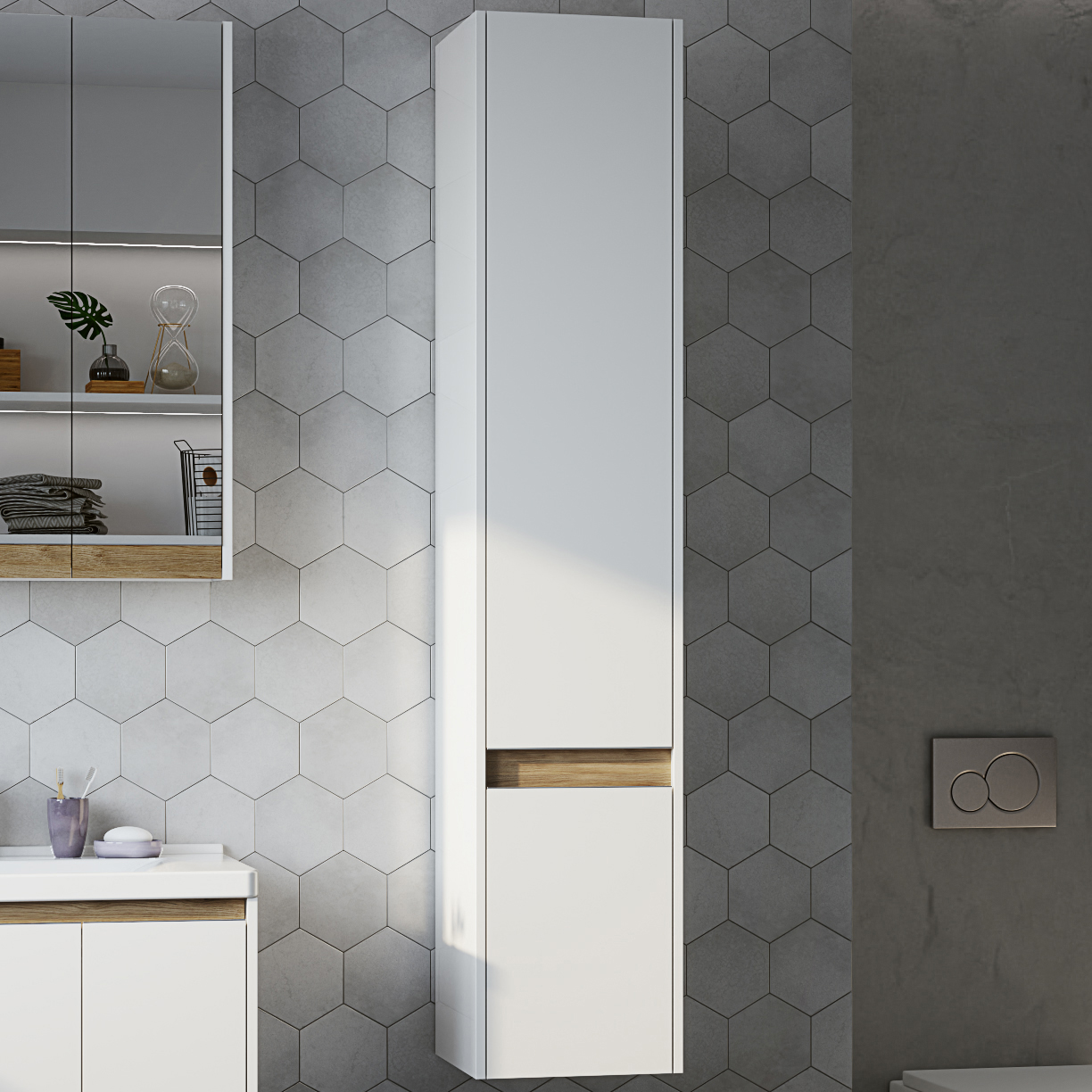 Шкаф-пенал для ванной STWORKI Стокгольм R