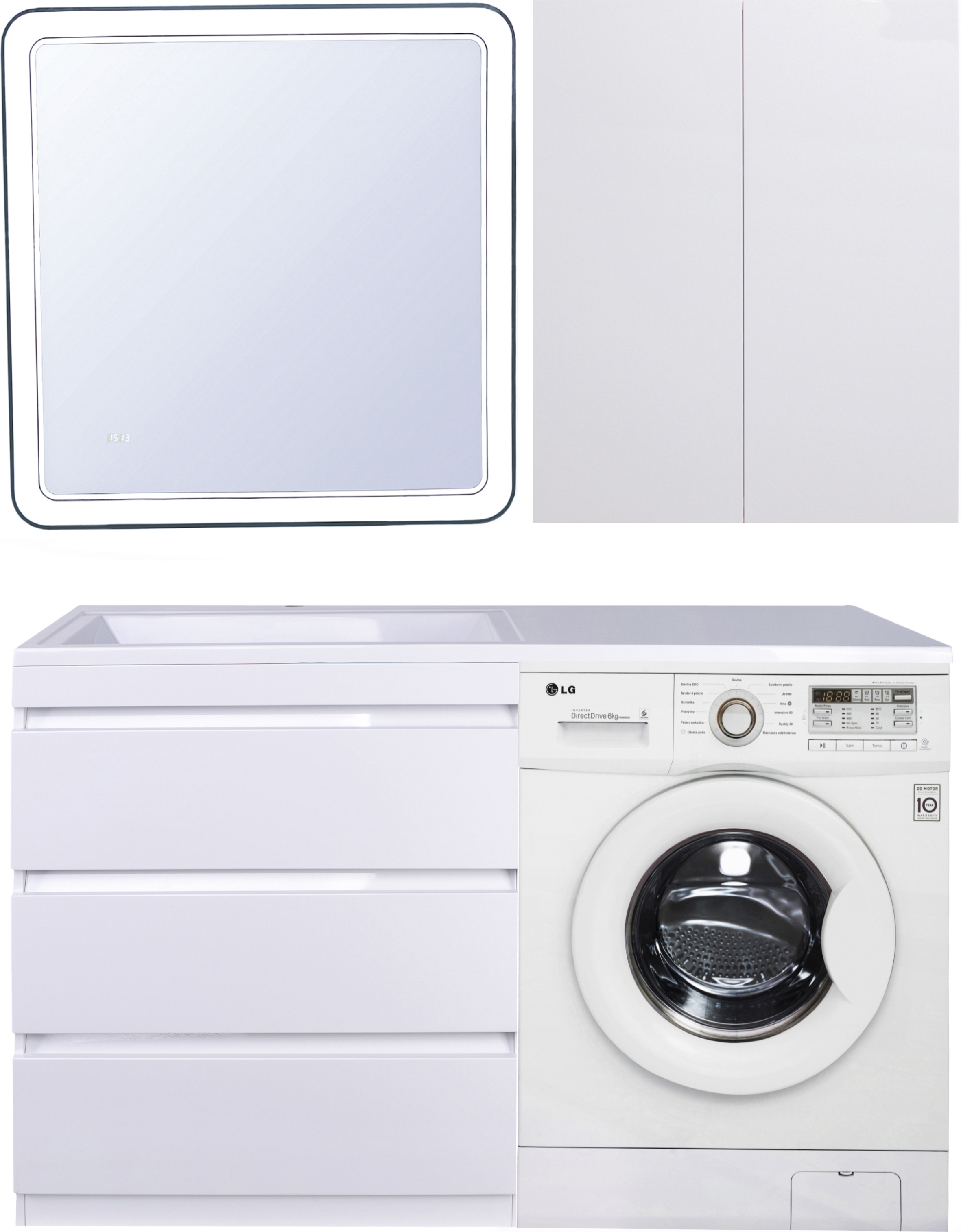 Мебель для ванной комнаты Style Line Даллас 140 люкс, белая L