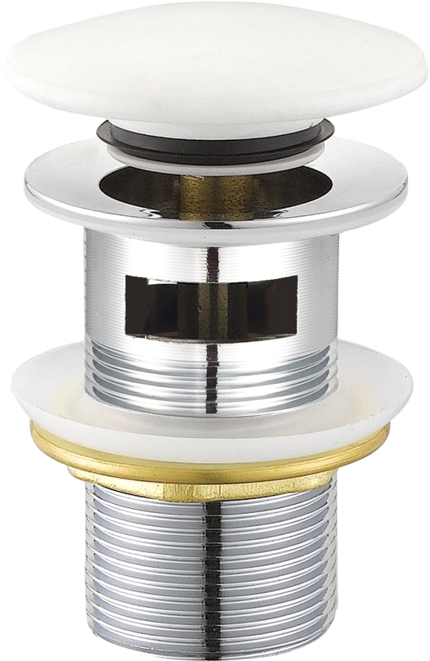 Донный клапан для раковины Cezares Articoli Vari CZR-SAT7-Bi с переливом, белый