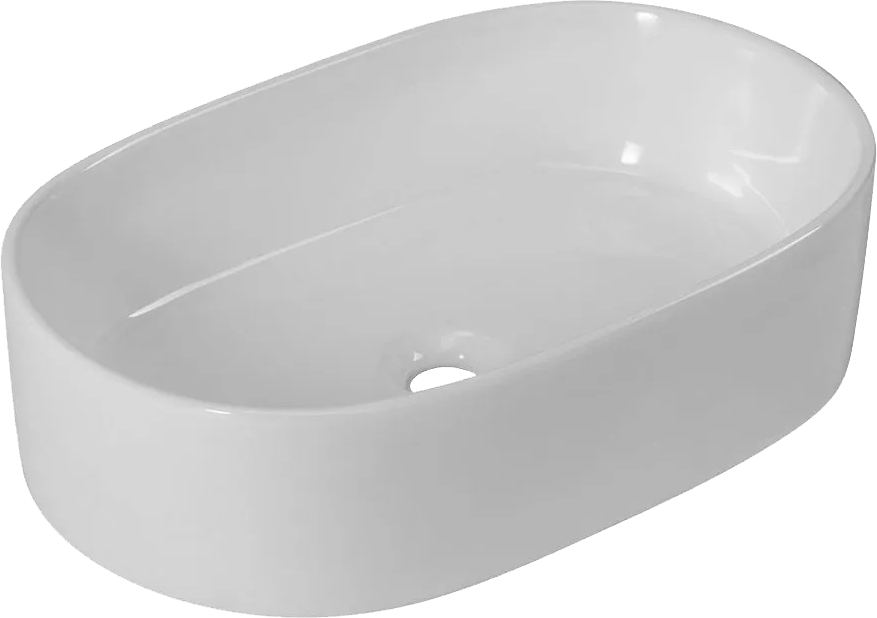 Накладная раковина BelBagno BB1048 55 белая, овальная, фаянс