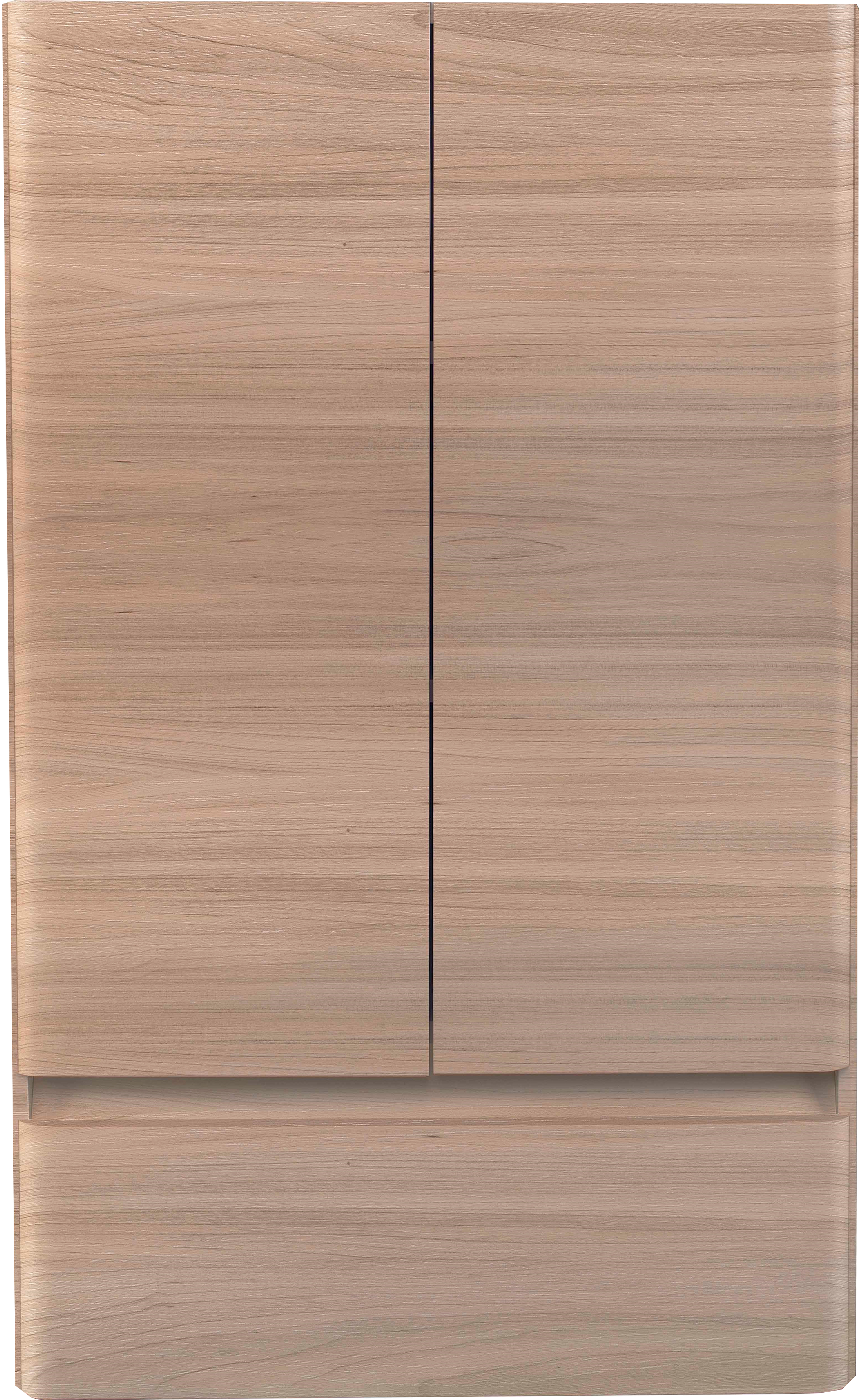 Шкаф в ванную Style Line Атлантика 60 подвесной, ясень перламутр, фурнитура хром, с ящиком