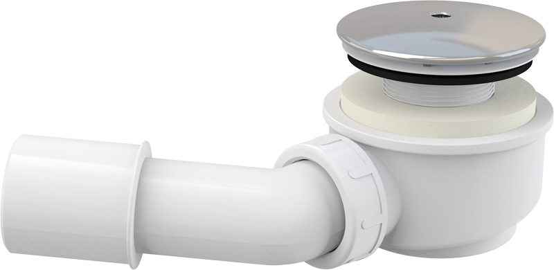 Сифон для поддона AlcaPlast A471CR-60 48 мм, трубный, хром, нержавеющая сталь