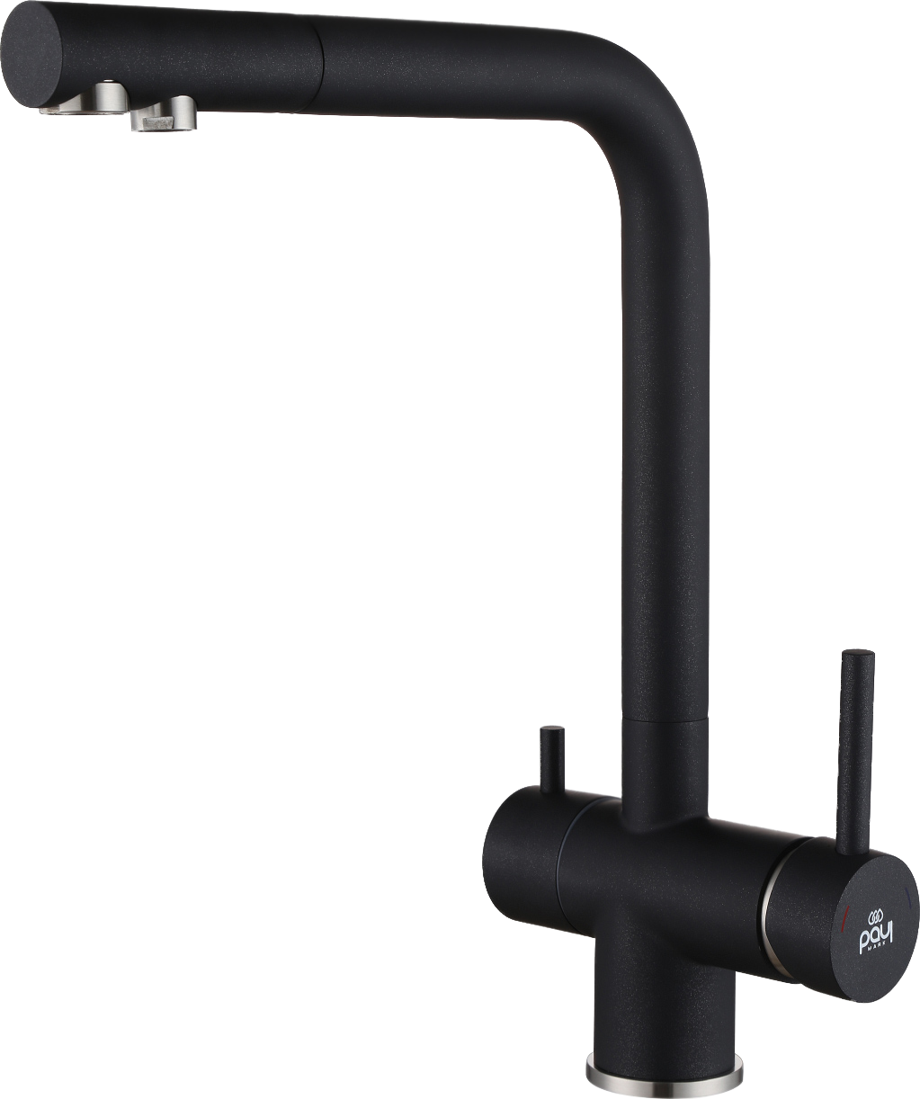 Смеситель для кухни Paulmark Skalen Sk213020-BLM черный