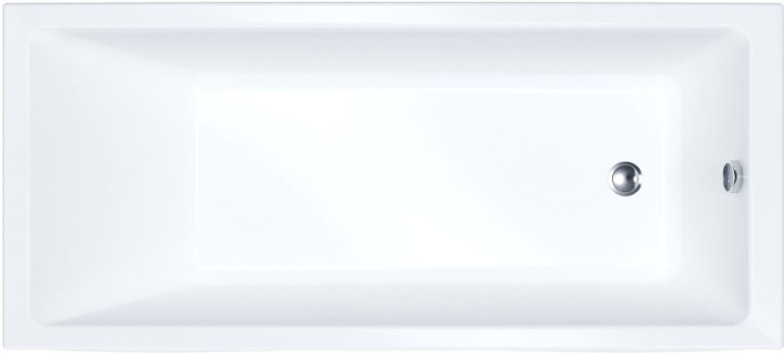 Акриловая ванна 1ACReal ОМР Palermo Щ0000028758 без опоры 180x80 см, пристенная, белая