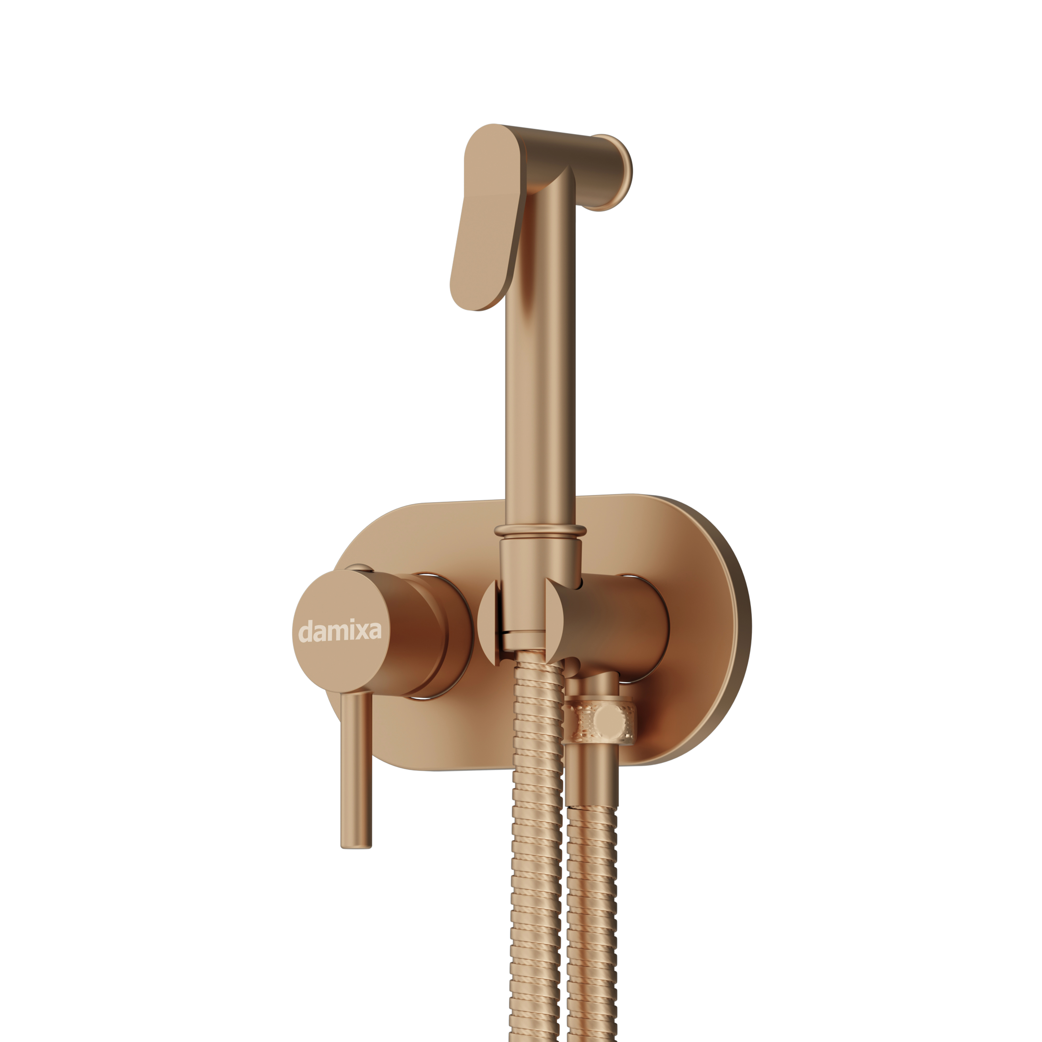 Гигиенический душ Damixa Option 214000000 со смесителем, С ВНУТРЕННЕЙ ЧАСТЬЮ, бронза