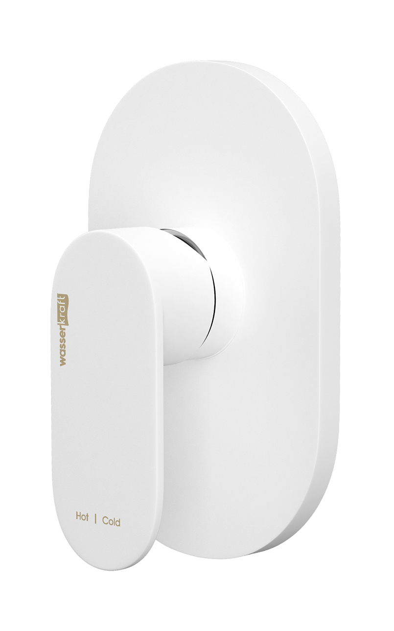 Встраиваемый смеситель для душа и ванны Wasserkraft Mindel 8551 С ВНУТРЕННЕЙ ЧАСТЬЮ, белый Soft-touch