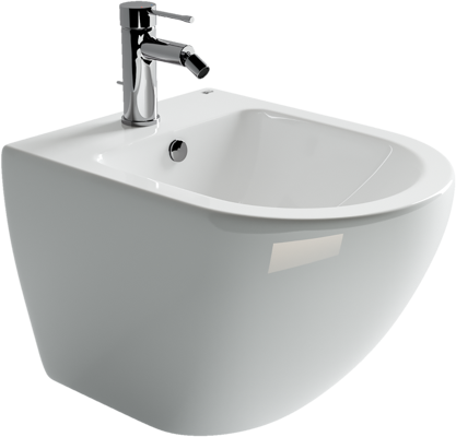 Биде подвесное Ceramicanova Metropol CN4003 глянцевое белое