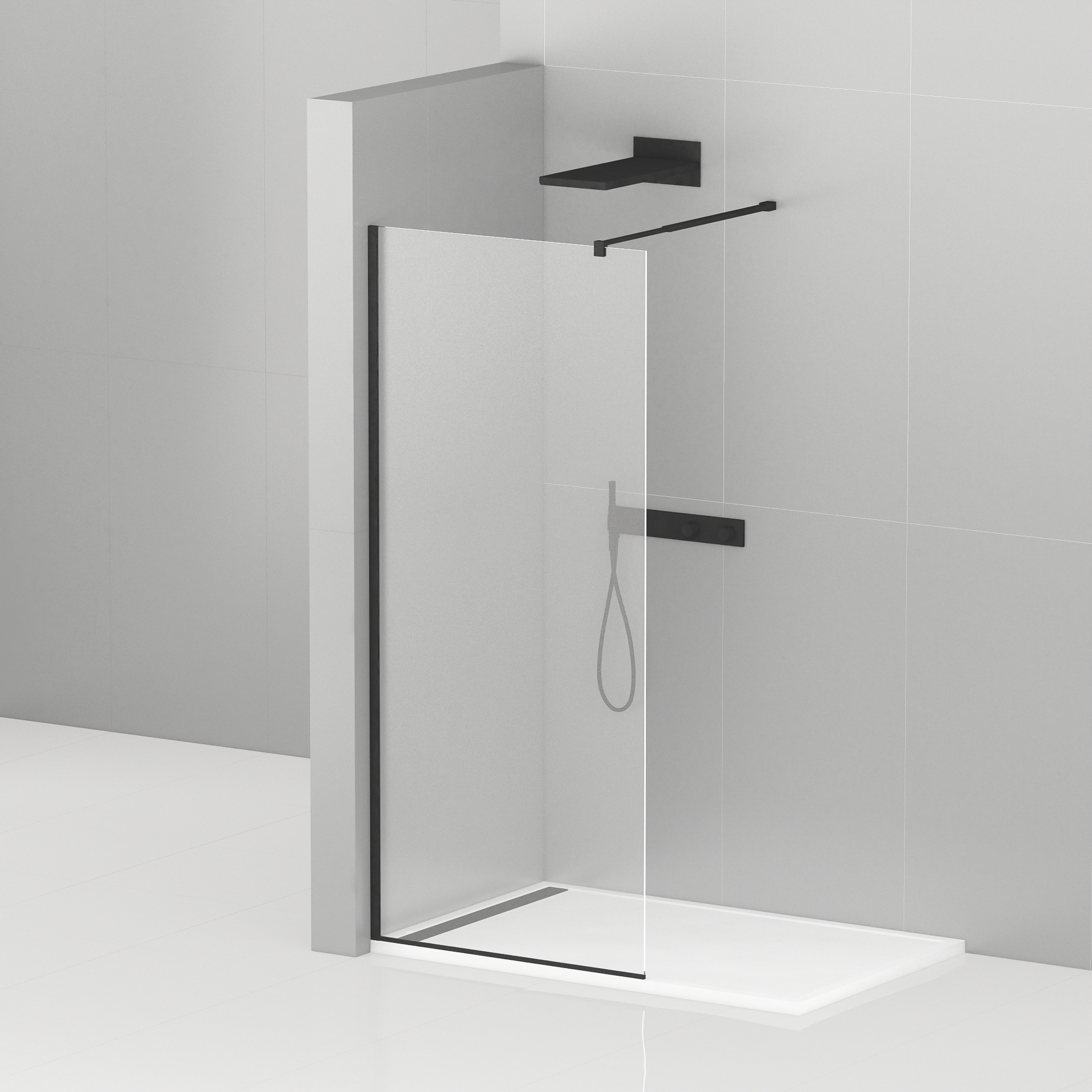 Душевая перегородка Cezares Liberta -L-1-80-C-NERO