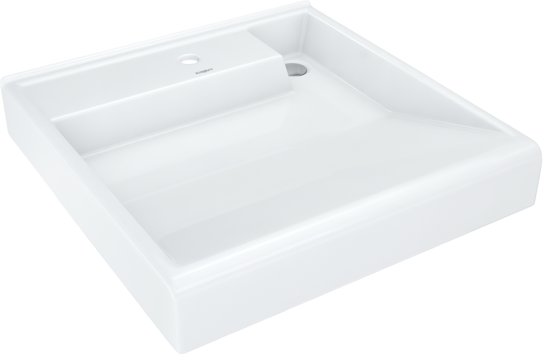 Раковина над стиральной машиной Kirovit Престиж 60 белая, квадратная, с комплектом кронштейнов