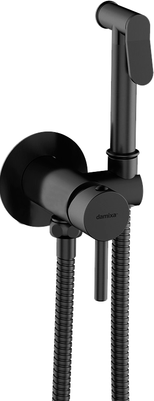 Гигиенический душ Damixa Option 217000000 со смесителем, С ВНУТРЕННЕЙ ЧАСТЬЮ, черный