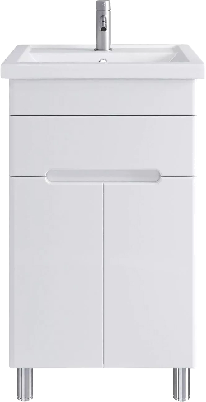 Тумба с раковиной SanStar Модена 50 Модена 50 напольная, белая, раковина Kirovit Фостер 50