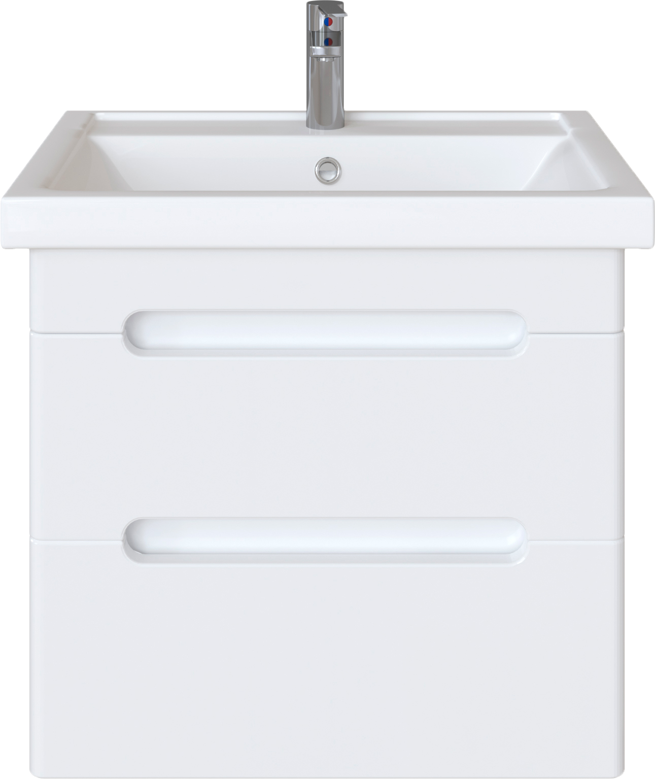 Тумба с раковиной SanStar Адель 50 подвесная, раковина Kirovit Фостер 50