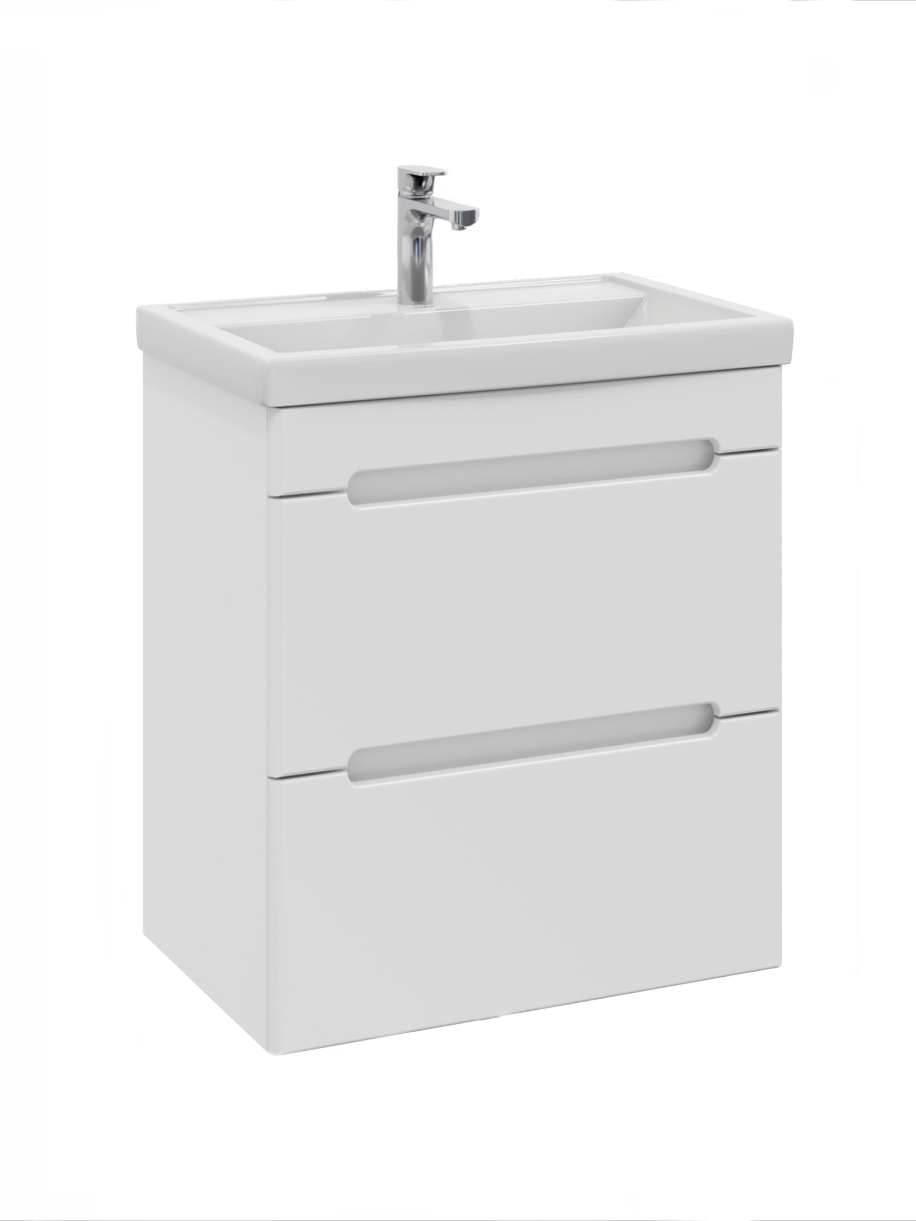 Тумба с раковиной SanStar Адель 50 подвесная, раковина Kirovit Фостер 50