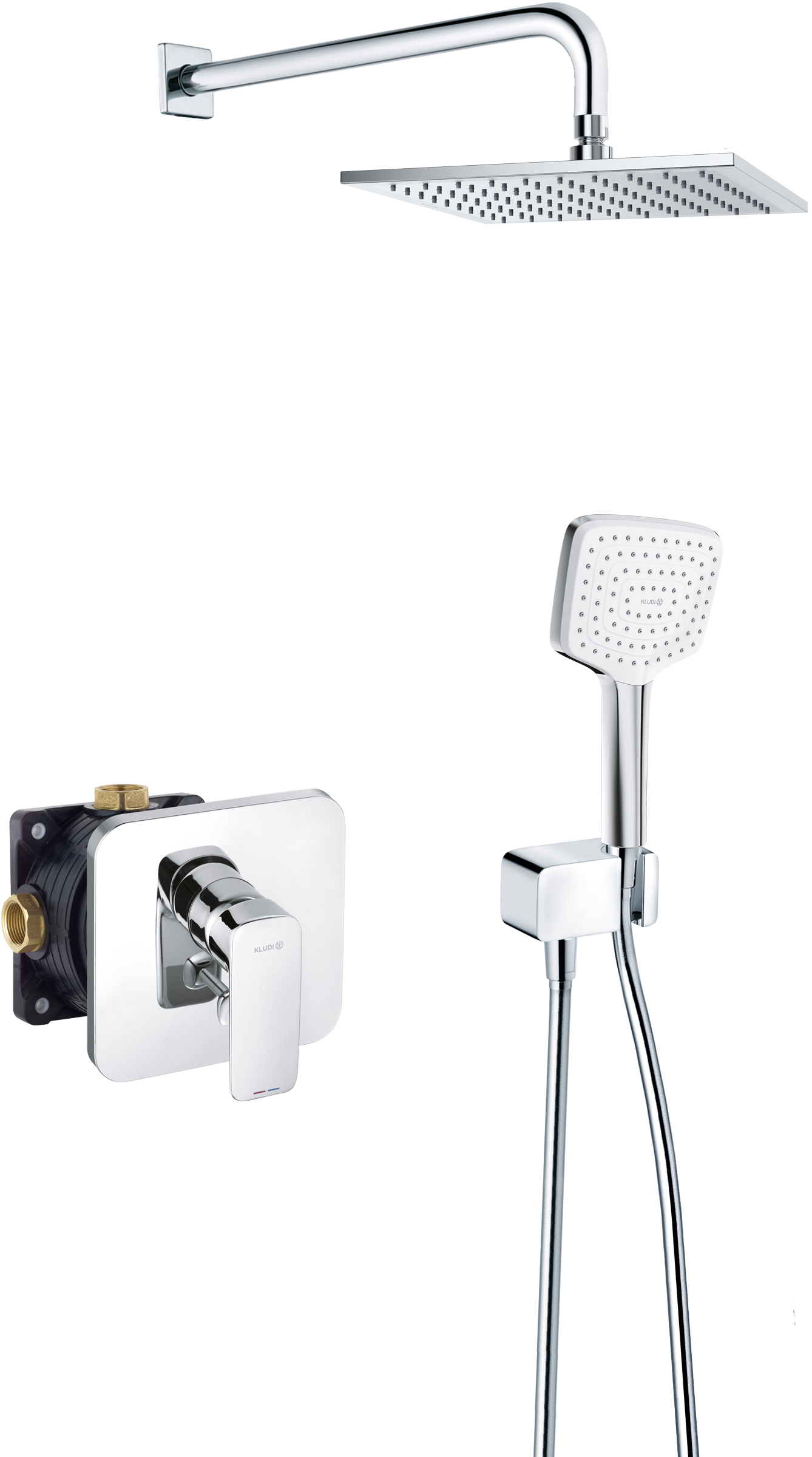 Душевой комплект Kludi Pure&Style 406300575 С ВНУТРЕННЕЙ ЧАСТЬЮ