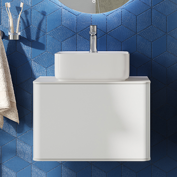 Тумба с раковиной STWORKI Ноттвиль 60 белая