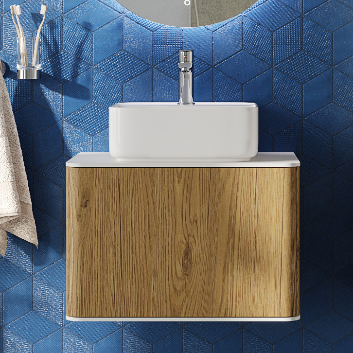 Тумба с раковиной STWORKI Ноттвиль 60 дуб верона