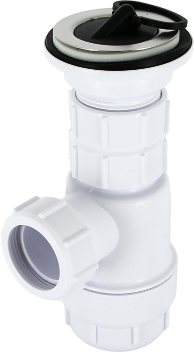 Сифон для раковины McAlpine MRW2L 32 мм, бутылочный, хром, с пробкой