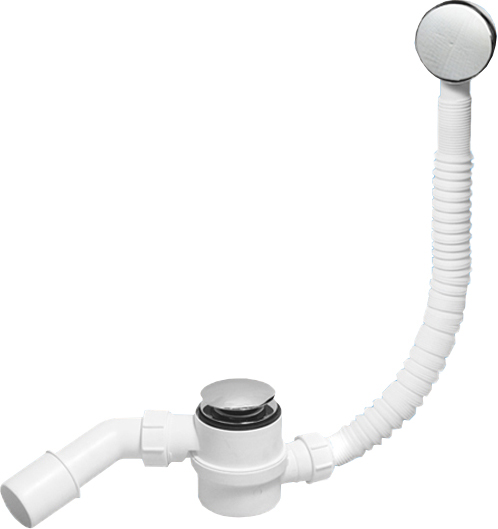 Слив-перелив для ванны McAlpine MRB11 40 мм, клик-клак, хром