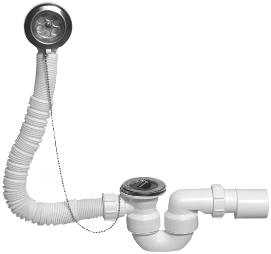 Слив-перелив для ванны McAlpine MRB1-EX 52 мм, хром