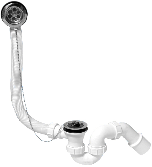 Слив-перелив для ванны McAlpine MRB1 52 мм, хром