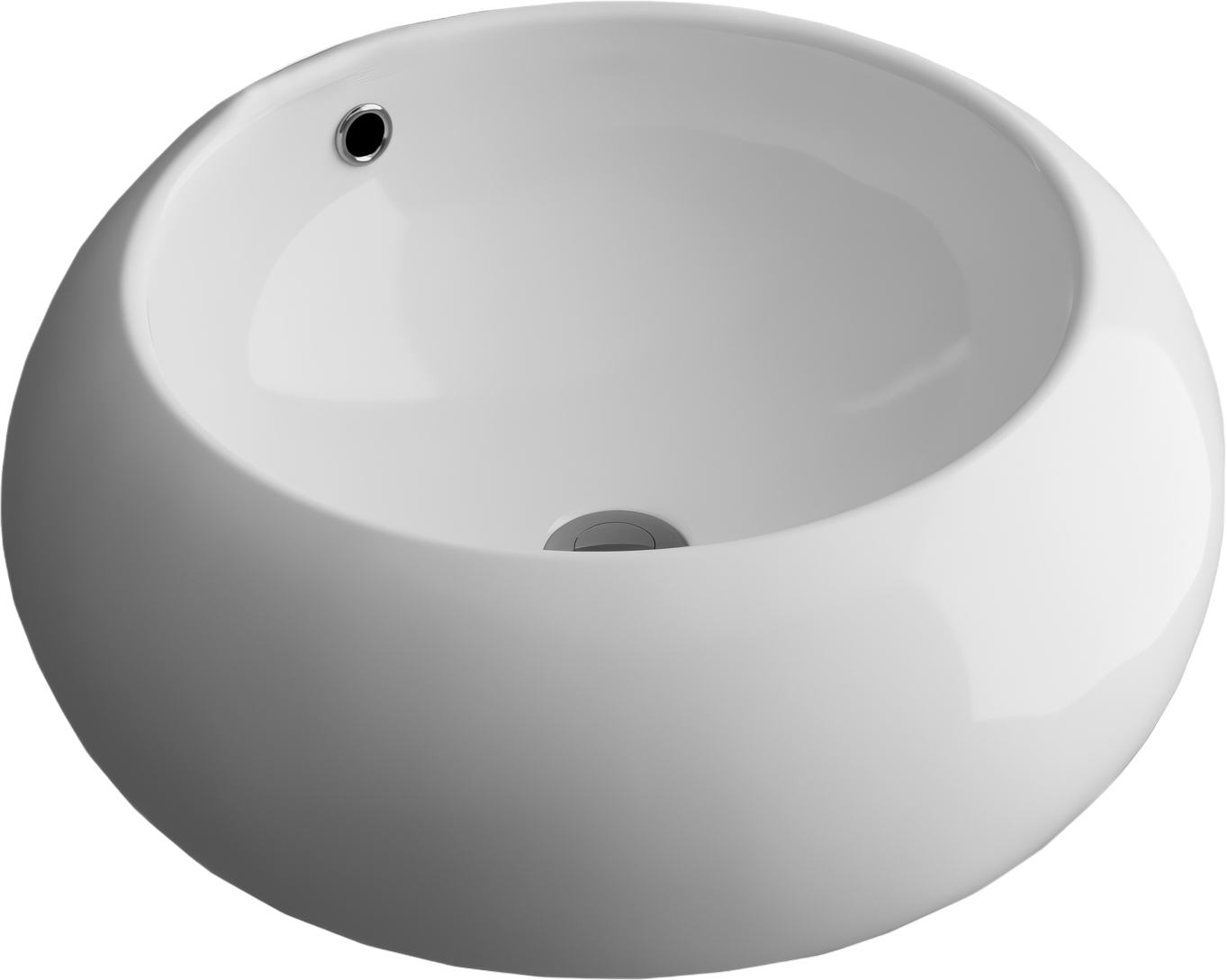 Накладная раковина Grossman GR-3010 42 белая, круглая, фаянс