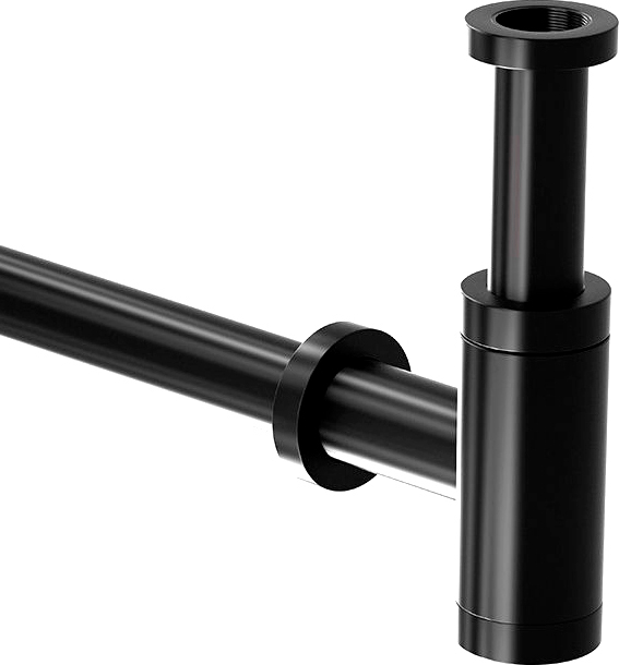 Сифон для раковины SantiLine SL-115 32 мм, бутылочный, черный