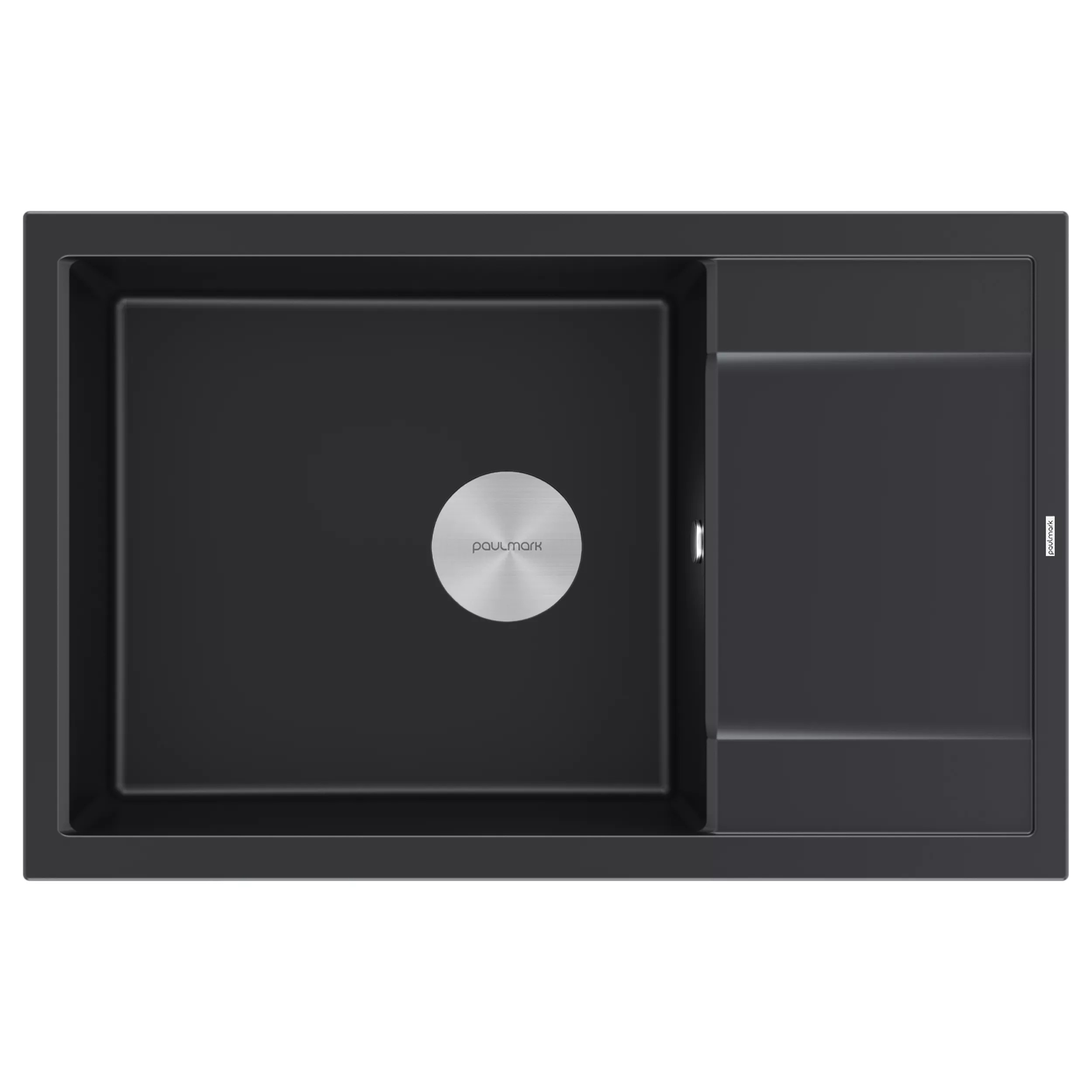 Мойка кухонная Paulmark Flugen 60 PM317850-BLM черный металлик