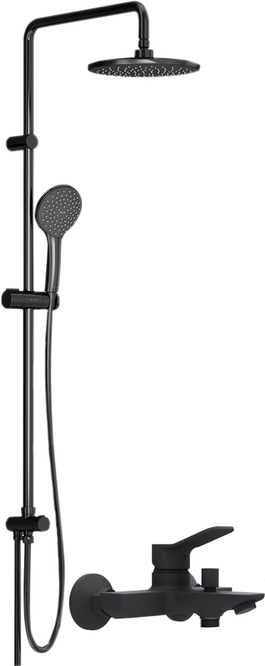 Душевая стойка AM.PM Gem F0790022 + Смеситель для ванны с душем AM.PM X-Joy F85A10022