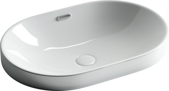 Раковина встраиваемая сверху Ceramicanova Element CN5020 60 белая, овальная