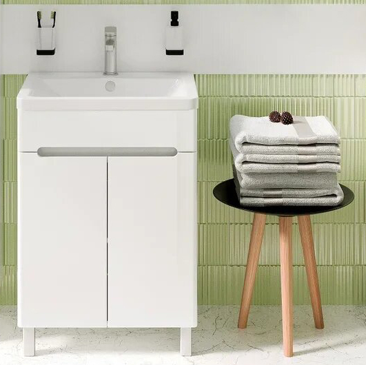 Тумба под раковину без столешницы Runo Парма 60, напольная, 2 двери