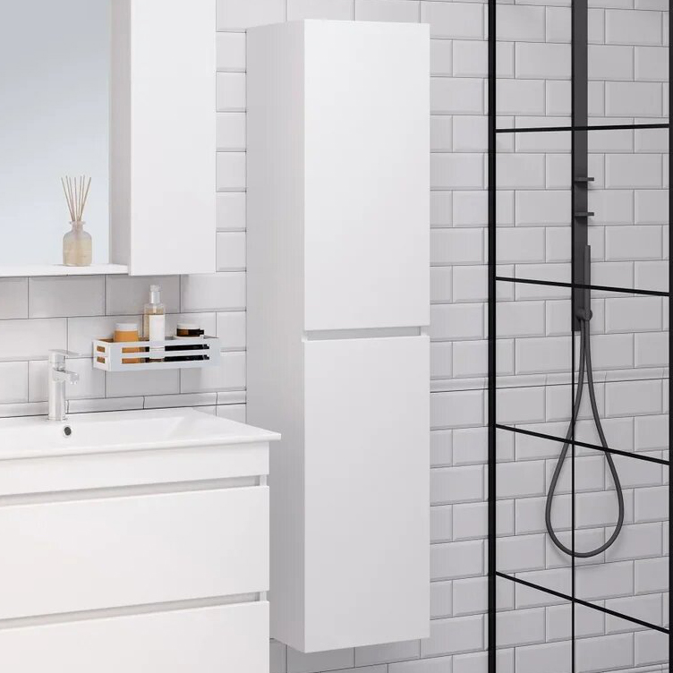 Шкаф-пенал для ванной Runo Манхэттен белый