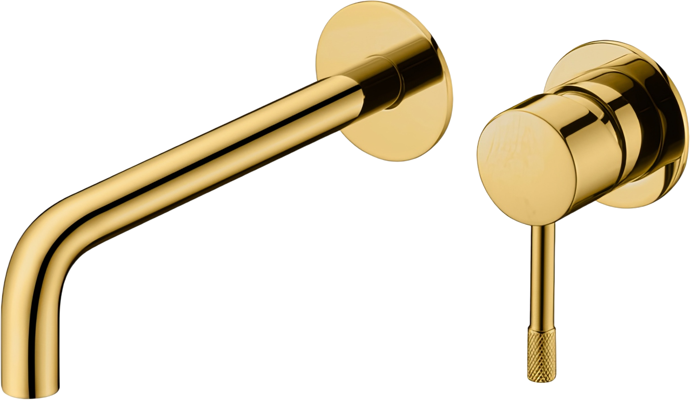 Смеситель для раковины Boheme Uno 465-G С ВНУТРЕННЕЙ ЧАСТЬЮ  золото